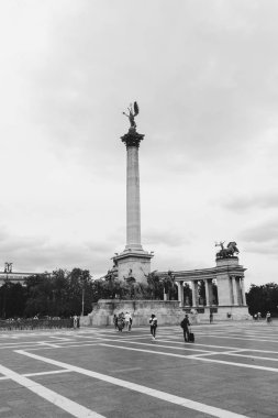 Budapeşte, Macaristan. 14 Temmuz 2017. Kahramanlar Meydanı Budapeşte, Hun