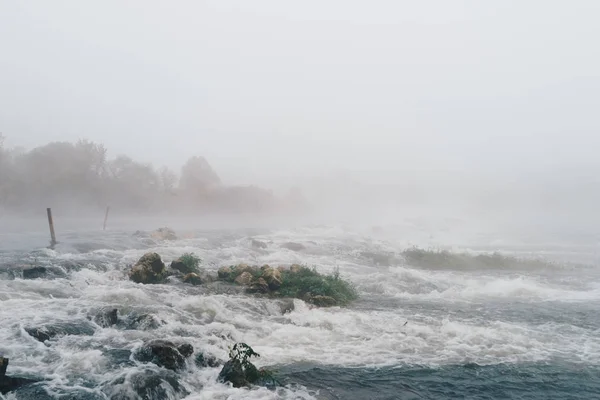 Туманное утро на реке Ардас в Греции . — стоковое фото