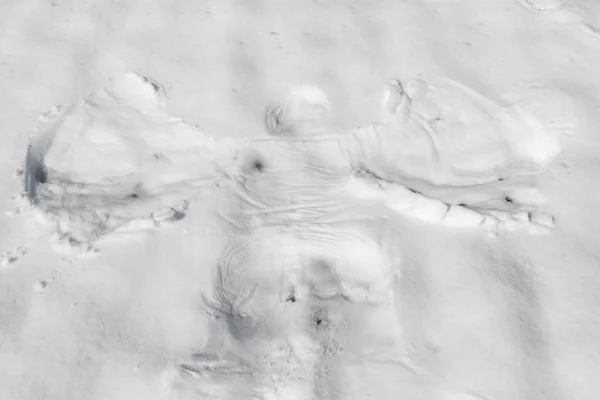Fundo do anjo da neve, vista superior — Fotografia de Stock