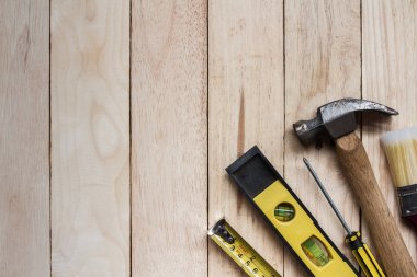 araç kiti yenileme grunge mavi ahşap üzerine