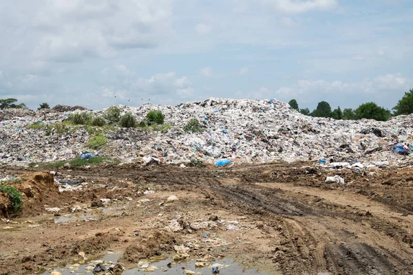 Immondizia Enorme Infinita Sul Terreno Scarico — Foto Stock