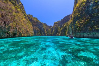 Ao Pi Leh Phi Phi Adaları Krabi Thailand noktası ünlü tur gölünde snorkeling 
