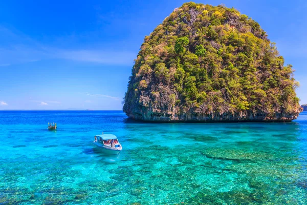 Vackra Snorkling Punkt Berömda Tur Lagunen Phi Phi Islands Thailand — Stockfoto