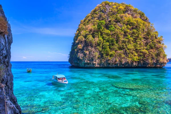Vackra Snorkling Punkt Berömda Tur Lagunen Phi Phi Islands Thailand — Stockfoto