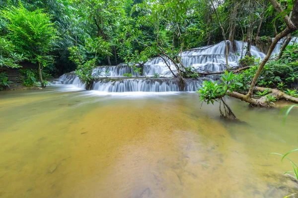 Noppiboon waterfall in Tropical Rain Forest at  Sangkhlaburi , Kanchanaburi Province, Thailand