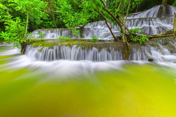 Noppiboon waterfall in Tropical Rain Forest at  Sangkhlaburi , Kanchanaburi Province, Thailand