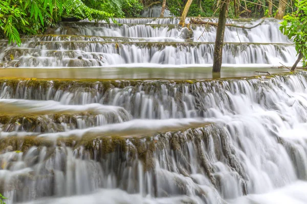 Cascada Noppiboon Selva Tropical Sangkhlaburi Provincia Kanchanaburi Tailandia — Foto de Stock