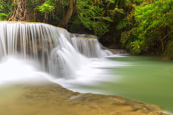 Huay Mae Kamin Waterfall in  Kanchanaburi Province. Thailand