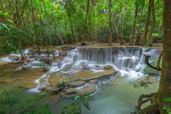 Cascada Huay Mae Kamin Provincia Kanchanaburi Tailandia — Foto de Stock