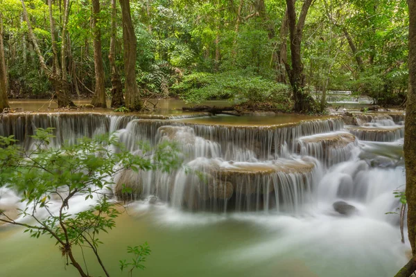 Cascada Huay Mae Kamin Provincia Kanchanaburi Tailandia — Foto de Stock