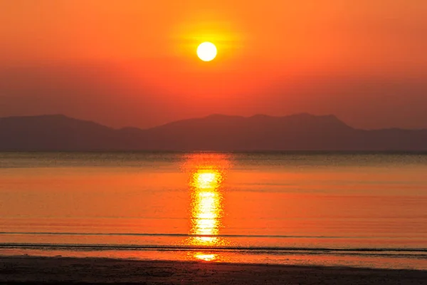 Beautiful Sunset Pak Meng Beach Trang Province Southern Thailand — Stock Photo, Image
