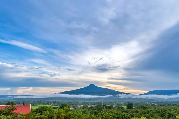 Lever Soleil Avec Brume Beau Paysage Pour Détendre Thaïlande — Photo