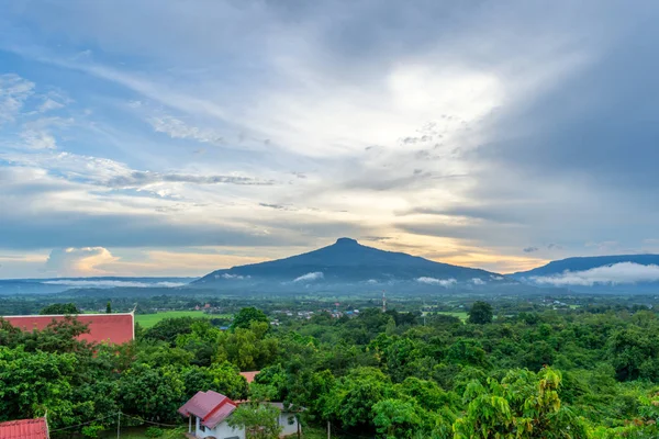 Sunrise with the mist Beautiful landscape for relaxing in thailand