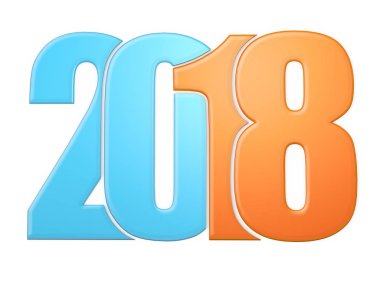 Turuncu ve mavi 2018 düz