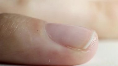 Manikür mendilli tırnaklar, yakın plan, tırnak.