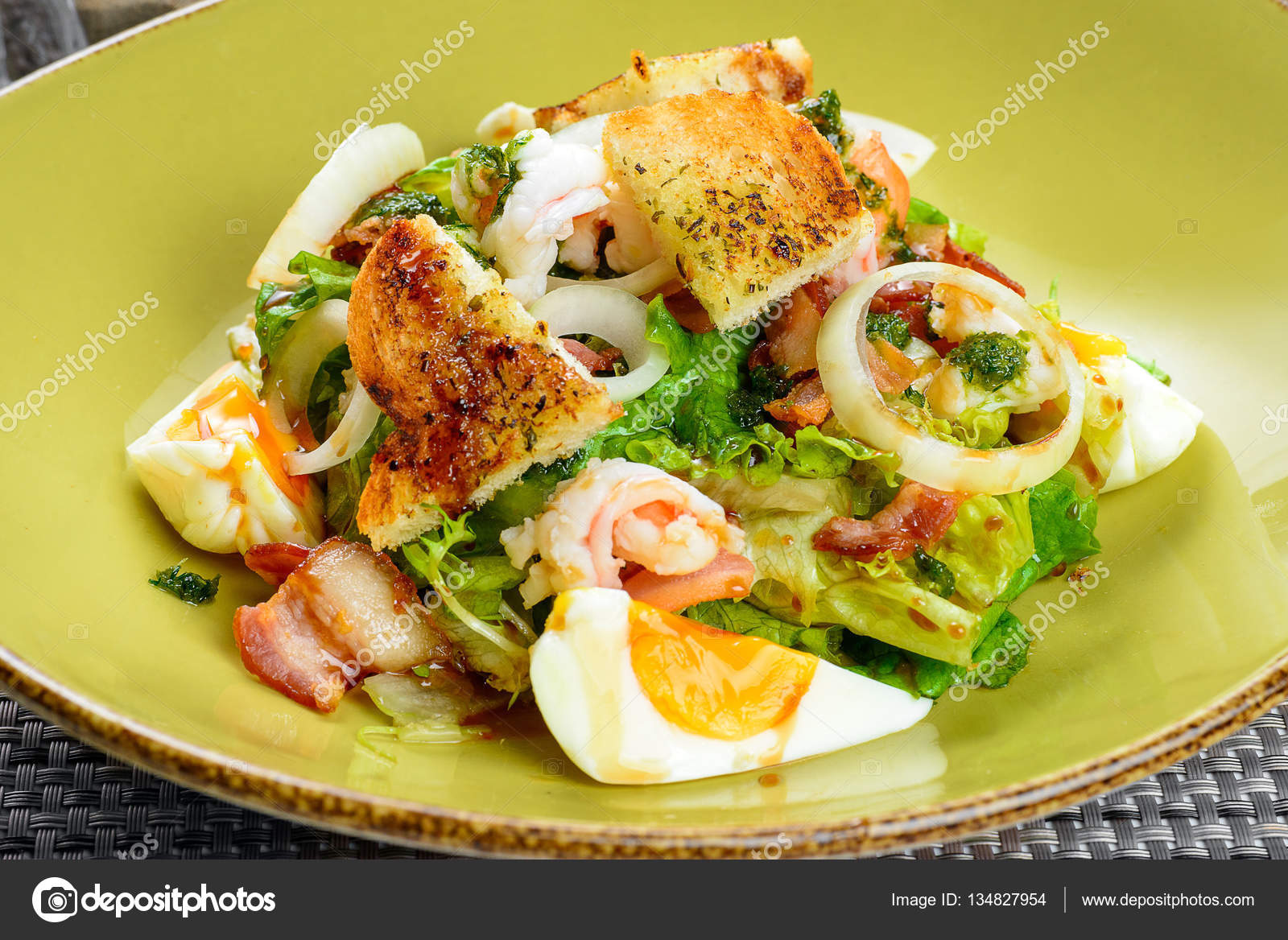 Korean salad with egg and seafood Stock Photo by ©Rafinade 134827954