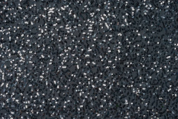 Black textile with shiny sequins — Stock Photo, Image