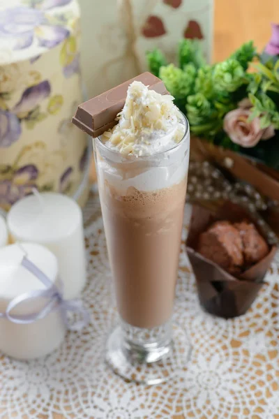 Milkshake doce frio — Fotografia de Stock