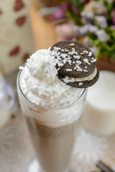 Milkshake doce frio — Fotografia de Stock