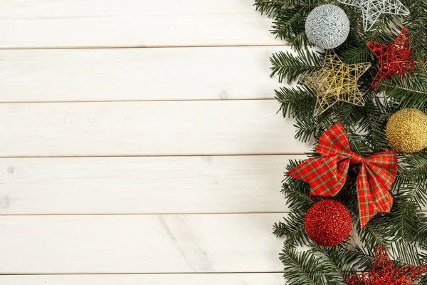 Sfondo con decorazioni natalizie — Foto Stock