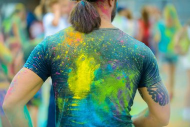 Holi paint at festival