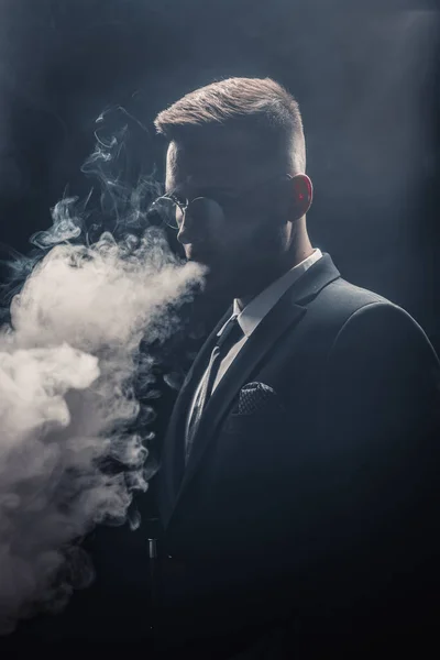 Fashionabla män röker Stockbild