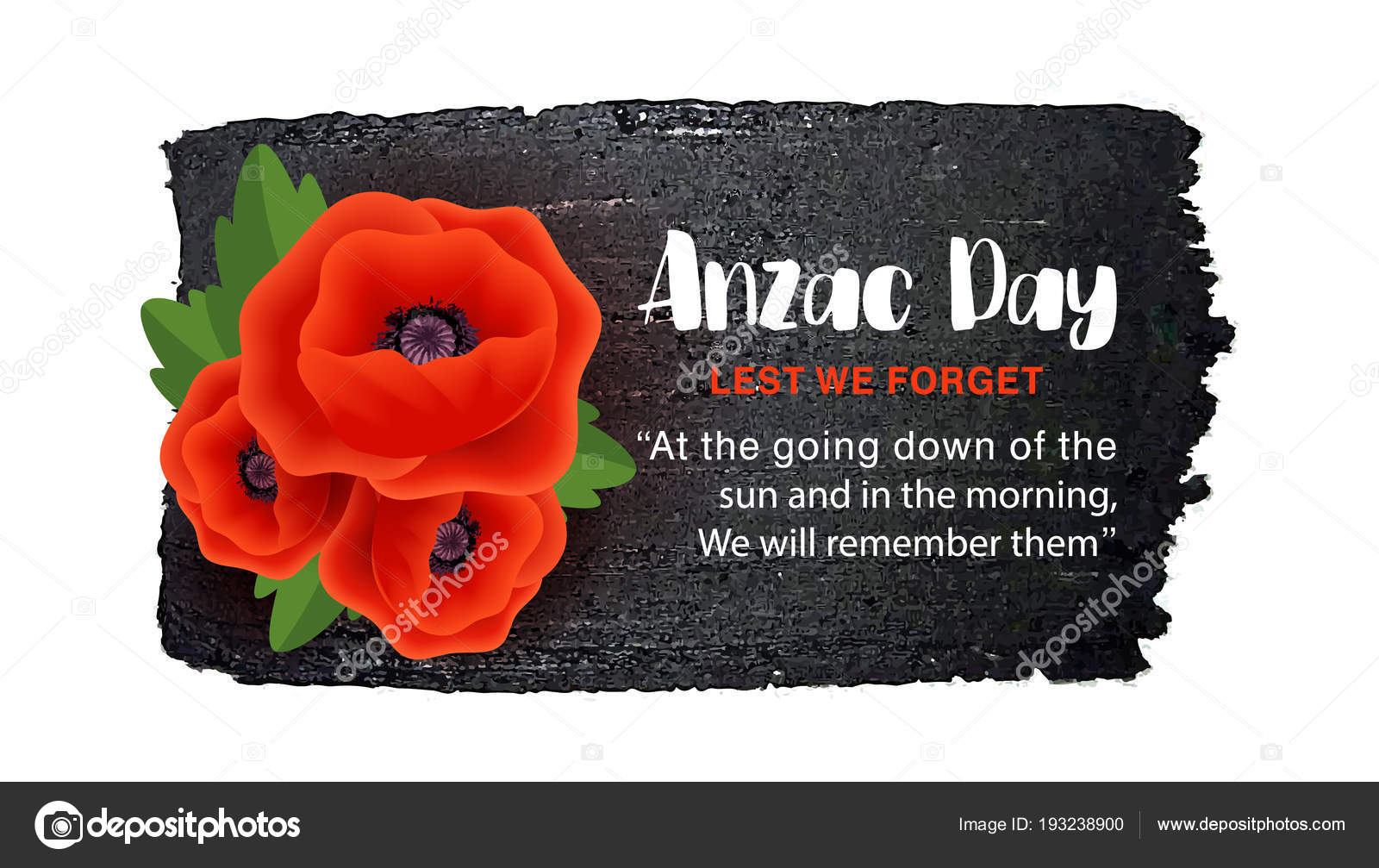 Anzac Day vector poster on a hand drawn ink background. Lest We Stock  Vector by ©juls.dumanska.gmail.com 193238900, image size:1600x1007