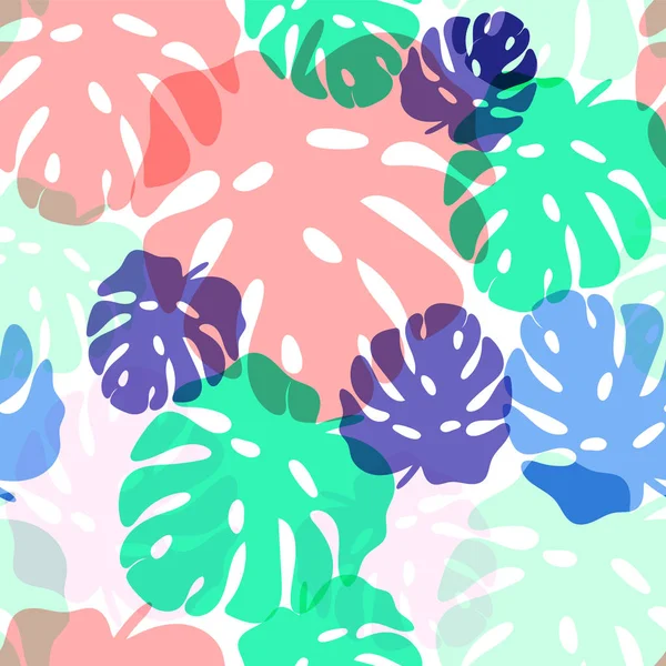 Monstera tropikal Dikişsiz desen bırakır.