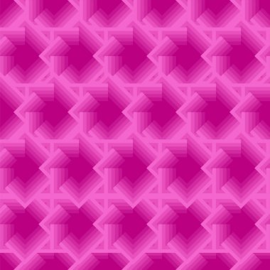 Pembe kesintisiz geometrik desen kareler, edikula.