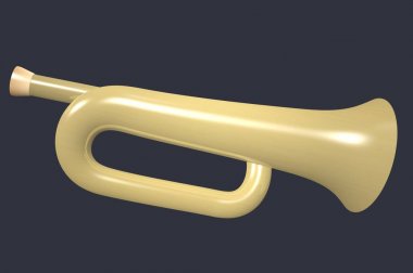 Bir sarı boru 3d render