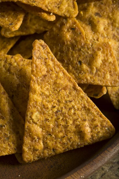 Homemade Pumpkin Tortilla Chips — Stock Photo, Image