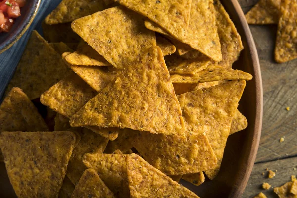 Caseiro abóbora Tortilla Chips — Fotografia de Stock