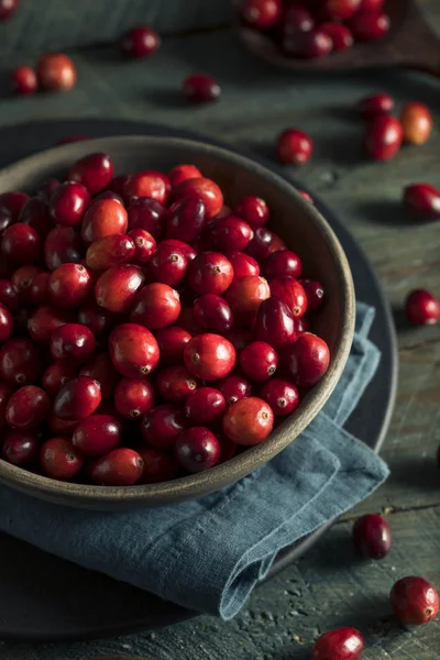 Raw Organic Red Cranberries — Stock Photo, Image
