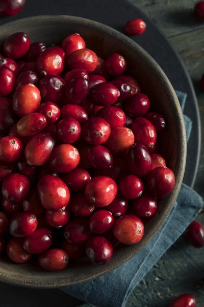 Raw Organic Red Cranberries — Stock Photo, Image