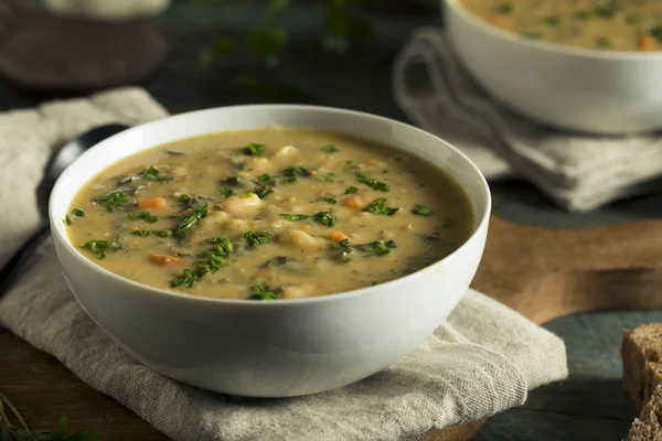 Sopa de feijão branco caseiro — Fotografia de Stock