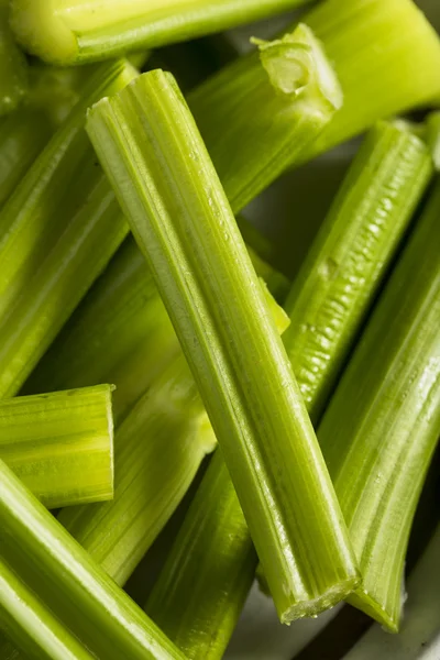 Surové organické zelené řapíky celeru — Stock fotografie