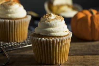 Tatlı ev yapımı kabak Spice Cupcakes
