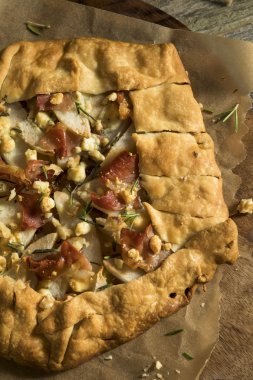 Baharatlı jambon peynir ve armut Galette'ye