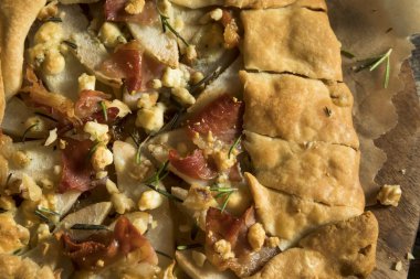 Baharatlı jambon peynir ve armut Galette'ye