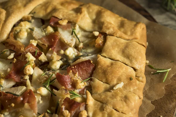 Baharatlı jambon peynir ve armut Galette'ye