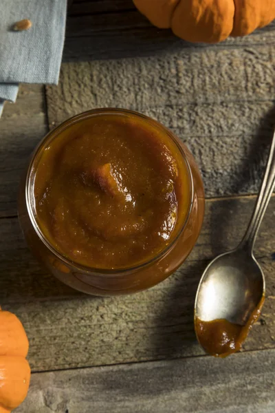 Organic Homemade Pumpkin Butter — Stock Photo, Image