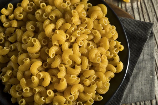 Raw Organic Elbow Macaroni — Stock Photo, Image