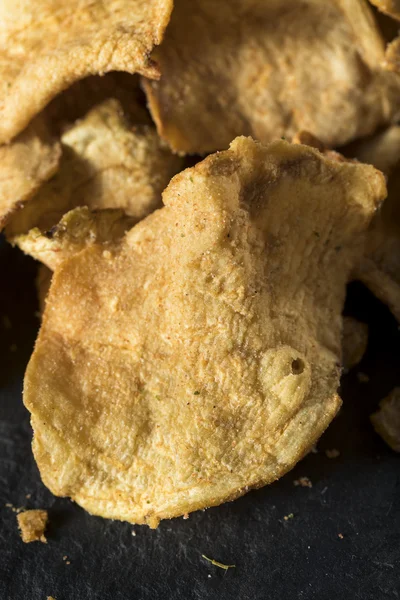 Organic Baked Celery Root Chips — Stock Photo, Image