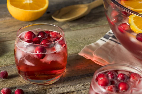 Red Cranberry Holiday Punch — ストック写真