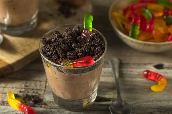 Homemade Chocolate Dirt Pudding — Stock fotografie