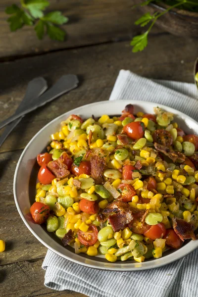 Succotash Casero con Frijoles de Lima — Foto de Stock