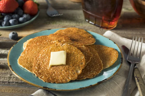 Homemade Mini Silver Dollar Pancakes — Stock Photo, Image