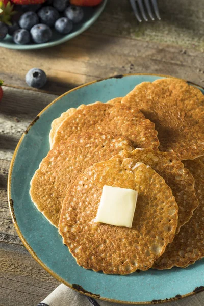 Homemade Mini Silver Dollar Pancakes — Stock Photo, Image