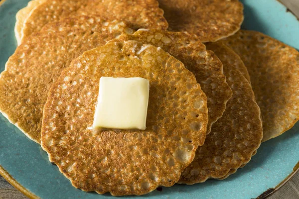 Homemade Mini Silver Dollar Pancakes — Stock Photo, Image