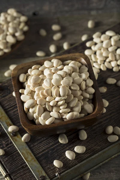 Fagioli secchi di calce bianca biologica — Foto Stock